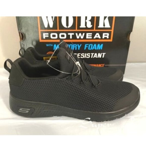 NEW Skechers Women's Slip Resistant Memory Foam Work Shoes Slip On - Picture 2 of 8